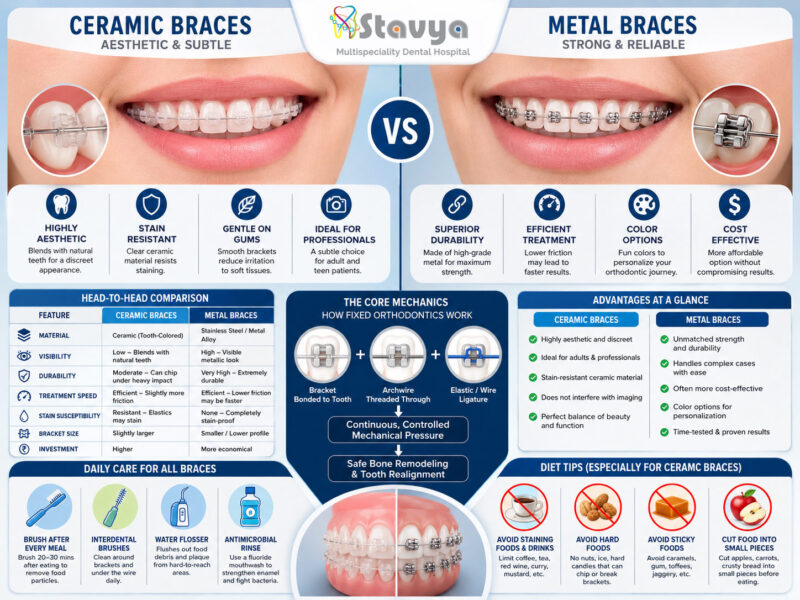 Ceramic Braces vs. Metal Braces: A Comprehensive Guide to Choosing Your Orthodontic Treatment