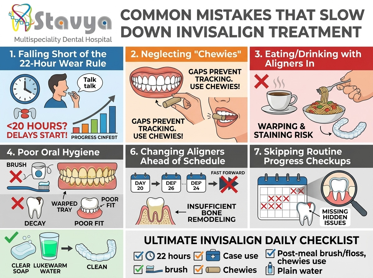 Common Mistakes That Slow Down Invisalign Treatment