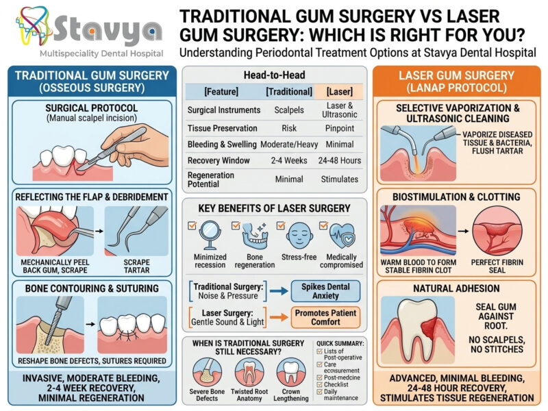 Traditional Gum Surgery vs Laser Gum Surgery: Which Is Right for You?