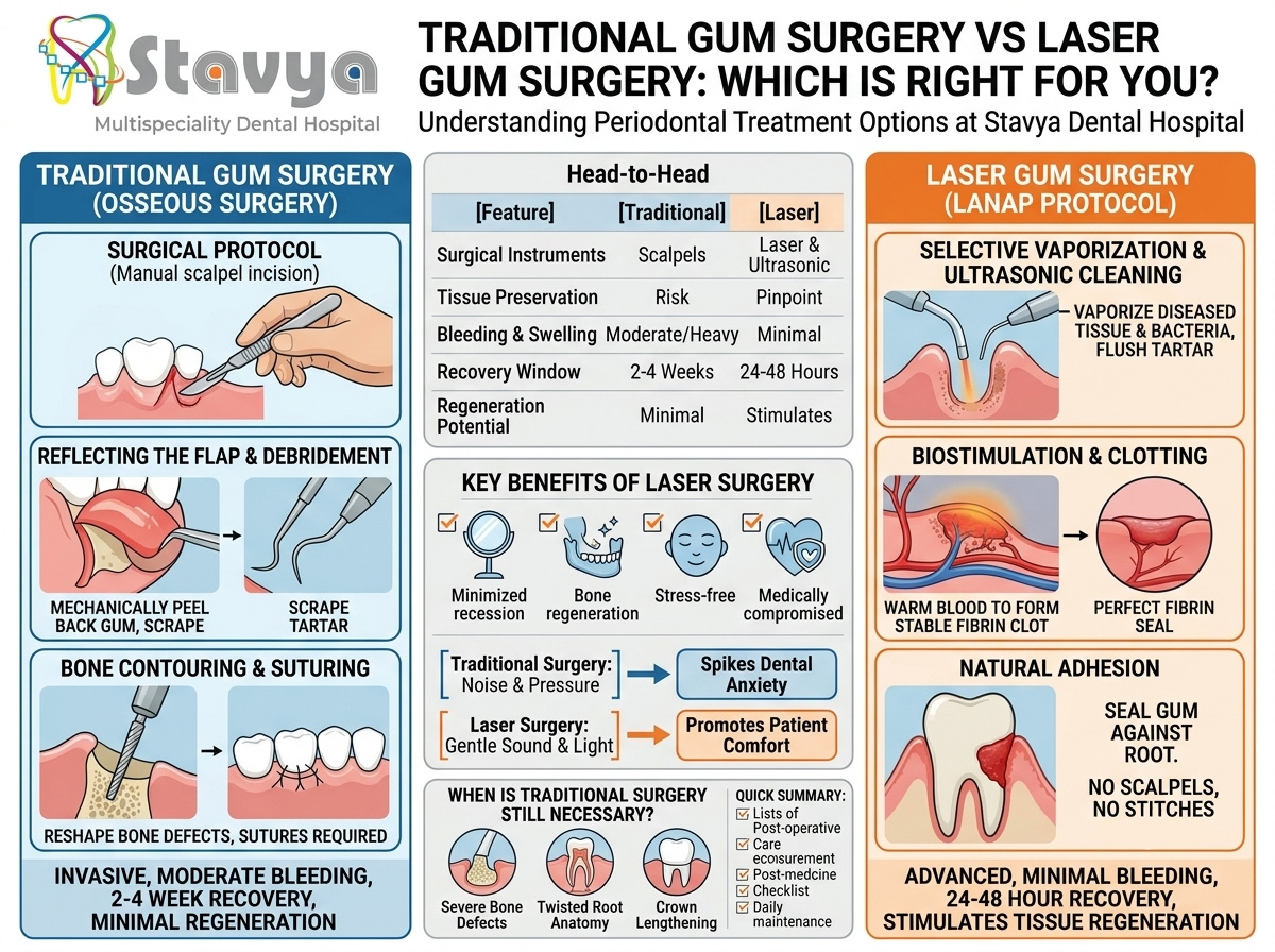 Traditional Gum Surgery vs Laser Gum Surgery: Which Is Right for You?