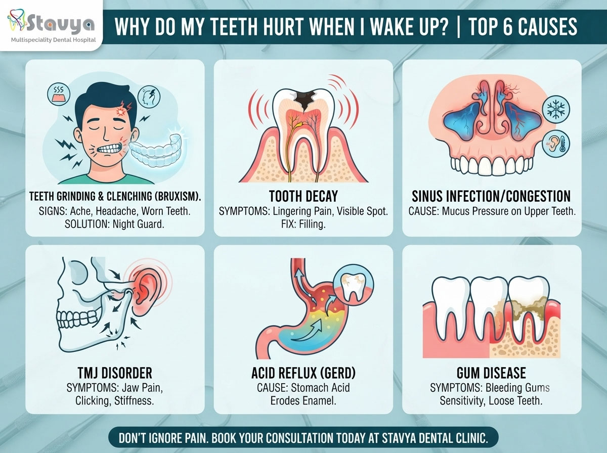 Why Do My Teeth Hurt When I Wake Up? Possible Causes