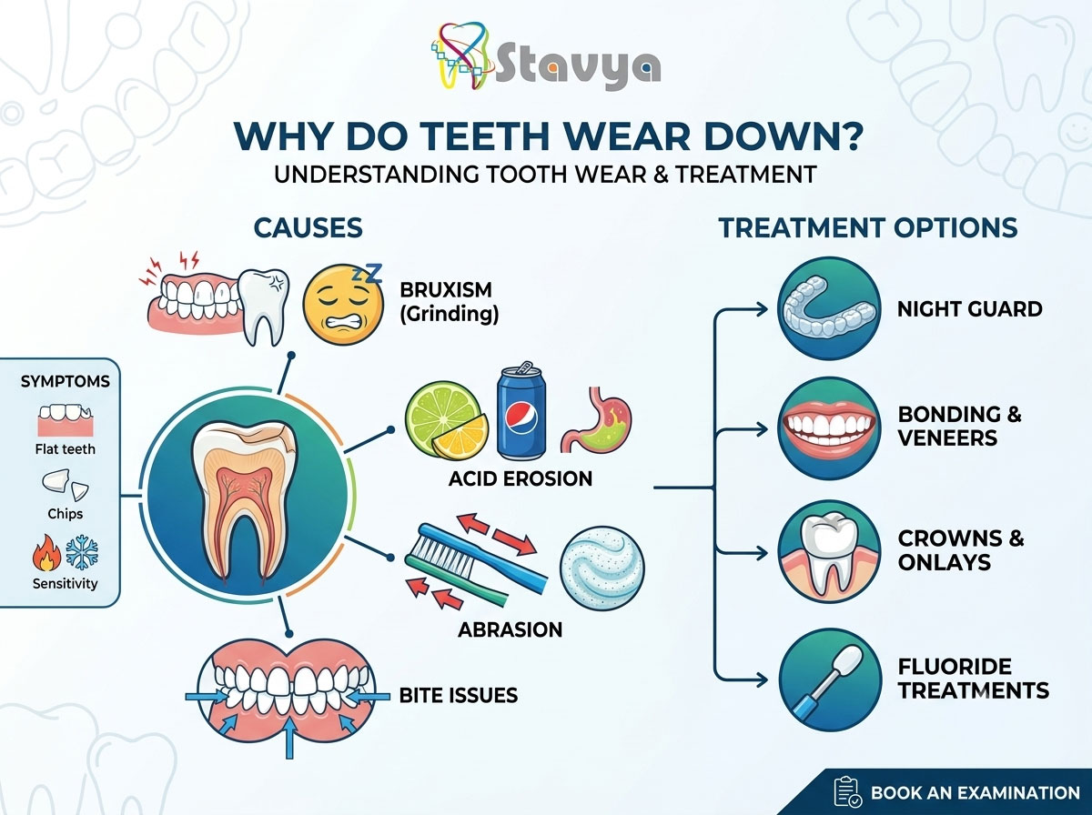Why Do Teeth Wear Down? Causes of Tooth Wear and Treatment Options